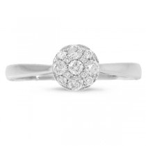 0.26ct 14k White Gold Diamond Cluster Lady's Ring