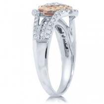 0.80ct 14k Two-tone Rose Gold Diamond Lady's Ring