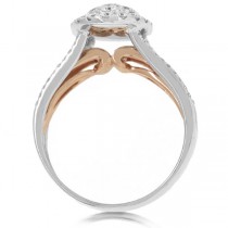 1.23ct 14k Two-tone Rose Gold Diamond Lady's Ring