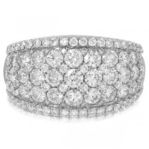 3.40ct 14k White Gold Diamond Lady's Ring