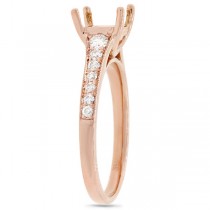 0.24ct 18k Rose Gold Diamond Semi-mount Ring