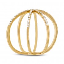 0.28ct 14k Yellow Gold Diamond Lady's Ring Size 6.5