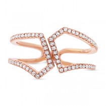 0.24ct 14k Rose Gold Diamond Lady's Ring