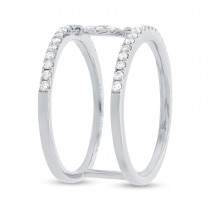0.43ct 14k White Gold Diamond Lady's Ring Size 5