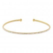 0.53ct 14k Yellow Gold Diamond Bangle Bracelet