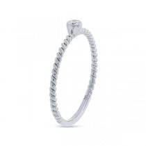 0.05ct 14k White Gold Diamond Lady's Ring