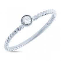 0.09ct 14k White Gold Diamond Lady's Ring