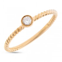 0.09ct 14k Yellow Gold Diamond Lady's Ring