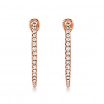 Diamond Accented Hoop Earrings 14k Rose Gold (0.35ct)