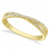 Diamond Criss-Cross Ring 14k Yellow Gold (0.09ct)