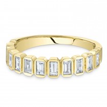 Diamond Baguette Wedding Band Ring 14K Yellow Gold (0.78ct)