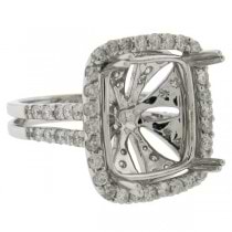 1.79ct 14k White Gold Diamond Semi-mount Ring