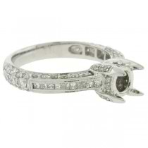 1.10ct 18k White Gold Diamond Semi-mount Ring