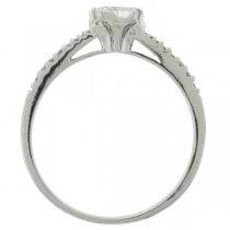 0.68ct 14k White Gold Radiant Cut Diamond Engagement Ring