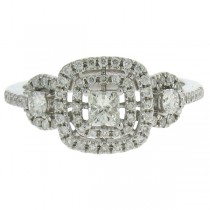 0.67ct 14k White Gold Princess Cut Diamond Engagement Ring