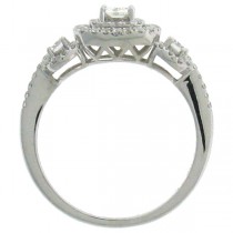 0.67ct 14k White Gold Princess Cut Diamond Engagement Ring
