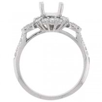 0.54ct 14k White Gold Diamond Semi-mount Ring