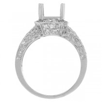 0.90ct 14k White Gold Diamond Semi-mount Ring