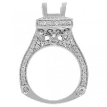 1.25ct 14k White Gold Diamond Semi-mount Ring