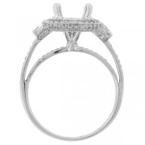 0.61ct 14k White Gold Diamond Semi-mount Ring