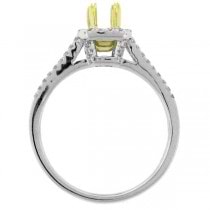 0.38ct 14k Two-tone Gold Diamond Semi-mount Ring