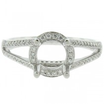 0.30ct 18k White Gold Diamond Semi-mount Ring