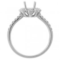 0.21ct 14k White Gold Diamond Semi-mount Ring