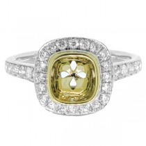0.50ct 14k Two-tone Gold Diamond Semi-mount Ring