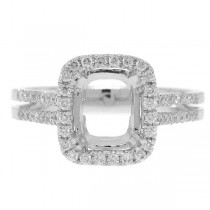 0.38ct 18k White Gold Diamond Semi-mount Ring