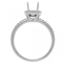 0.22ct 14k White Gold Diamond Semi-mount Ring