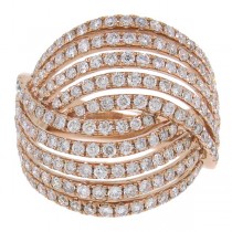 1.76ct 14k Rose Gold Diamond Lady's Ring