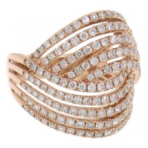 1.76ct 14k Rose Gold Diamond Lady's Ring