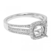 0.41ct 18k White Gold Diamond Semi-mount Ring
