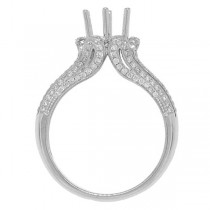 0.58ct 18k White Gold Diamond Semi-mount Ring