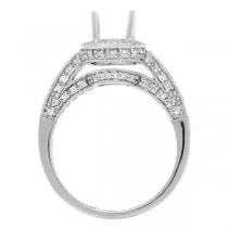 0.50ct 18k White Gold Diamond Semi-mount Ring