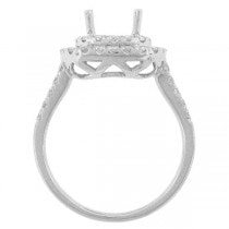 0.89ct 18k White Gold Diamond Semi-mount Ring