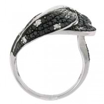2.75ct 14k White Gold Black & White Diamond Ring