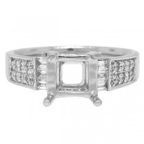0.40ct 18k White Gold Diamond Semi-mount Ring