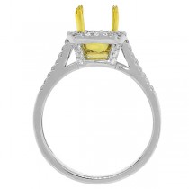 0.40ct 14k Two-tone Gold Diamond Semi-mount Ring