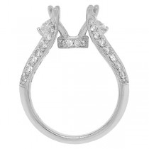 0.88ct 18k White Gold Diamond Semi-mount Ring