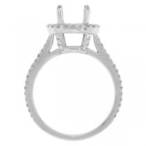 0.68ct 14k White Gold Diamond Semi-mount Ring