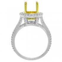 0.75ct 18k Two-tone Gold Diamond Semi-mount Ring