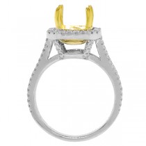 0.59ct 18k Two-tone Gold Diamond Semi-mount Ring