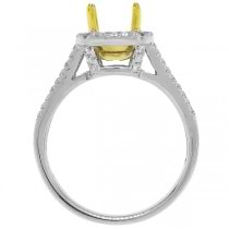 0.47ct 14k Two-tone Gold Diamond Semi-mount ring