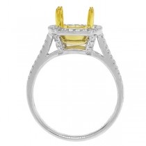 0.50ct 18k Two-tone Gold Diamond Semi-mount Ring
