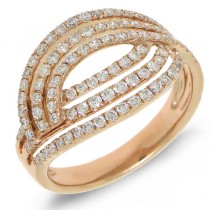 0.73ct 14k Rose Gold Diamond Lady's Ring