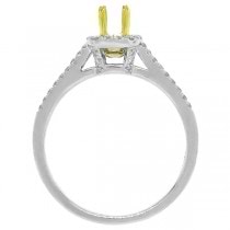 0.36ct 14k Two-tone Gold Diamond Semi-mount Ring