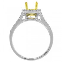 0.43ct 14k Two-tone Gold Diamond Semi-mount Ring