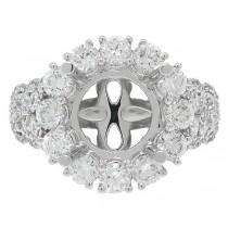 1.61ct 18k White Gold Diamond Semi-mount Ring