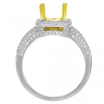 0.62ct 18k Two-tone Gold Diamond Semi-mount Ring
